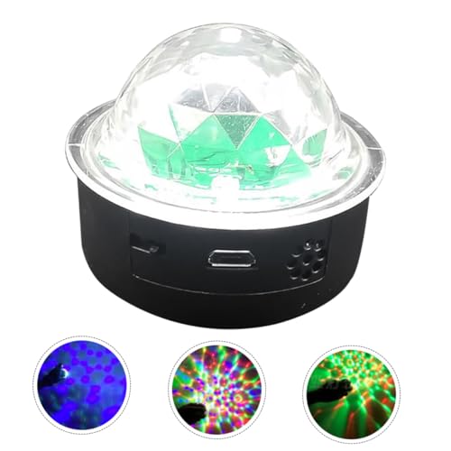 SOIMISS 1 pieza Lámpara de Controlada por Voz Bola de Cristal Rgb USB Luz Disco Recargable para Fiestas Ktv y Decoración de Interiores