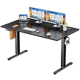 Sweetcrispy 48 Inch Electric Standing Desk, Height Adjustable Sit Stand Up Desk, Computer Workstation Home Office Gaming Rising Table with Memory Preset Splice Board,Black
