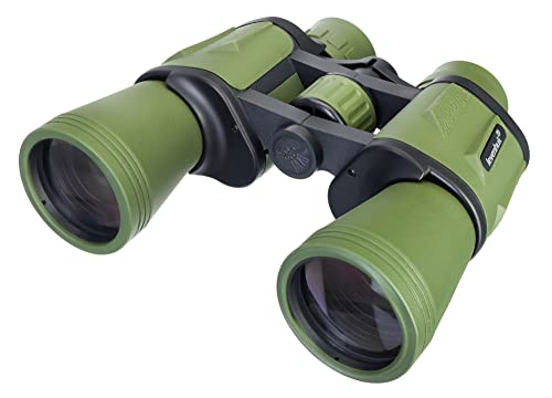 Prismáticos Fiables de Gran Apertura Levenhuk Travel 7x50 para Navegación y Pesca, Color Verde
