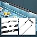 THLIFURE Black Plug in Under Cabinet Light bar with Motion Sensor, Dimmable, Remote Control,Color and Brightness Adjustable, Magnet LED Strip Lights for Kitchen, Workbench, and Closet 3 Pack