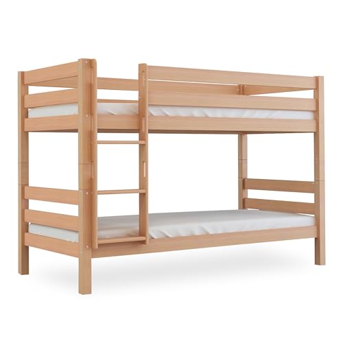 Betten-ABC Bubema Malu Kinder Etagenbett/Hochbett, Buche massiv, mit oder...
