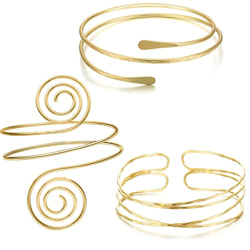 MAGIDOVE 3PCS Arm Cuffs for Women Arm Band Adjustable Armband Set