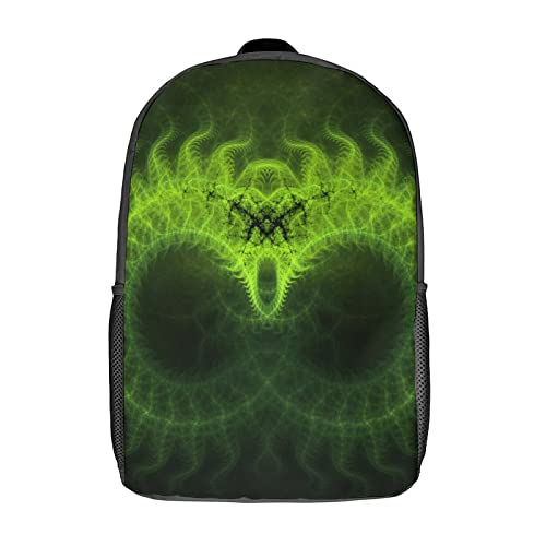 Sac à dos unisexe 17 pouces imprimé 3D Green Teen pour adolescents