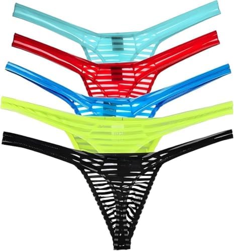 ONEFIT Men's Jockstrap Briefs Nylon Thongs Underwear Sexy Low Rise Bulge Pouch Underpants