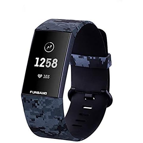 Correa de Silicona Impresa para Fitbit Charge 3/Charge 4 Cover