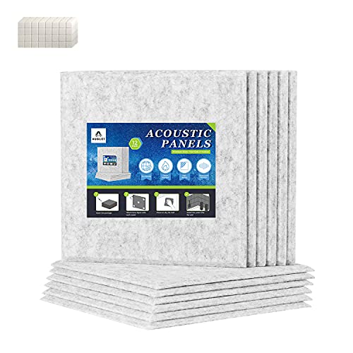 Acoustic Panels 12 Pack Set 12 x 12 x 0.4 Inches Soundproof Wall Panels, High Density Sound Proof Foam Panels, Fire Proof Sound Panels for Acoustic Treatment in Home and Studio