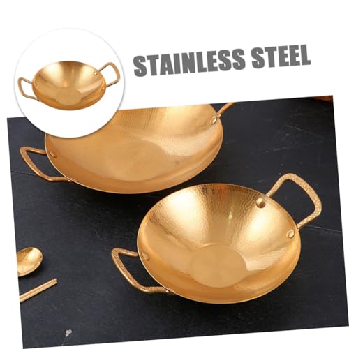 Wok pequeño de acero inoxidable Garneck para cocina miniatura 5
