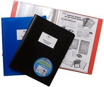 1 x A4 80 Pkt Tiger Flexicover Coloured Display Book Presentation Folder Wallets