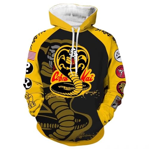 XIAMUSZ Karate Dojo Cosplay Hoodie 3D Pullover Sweatshirt (M Design 1)