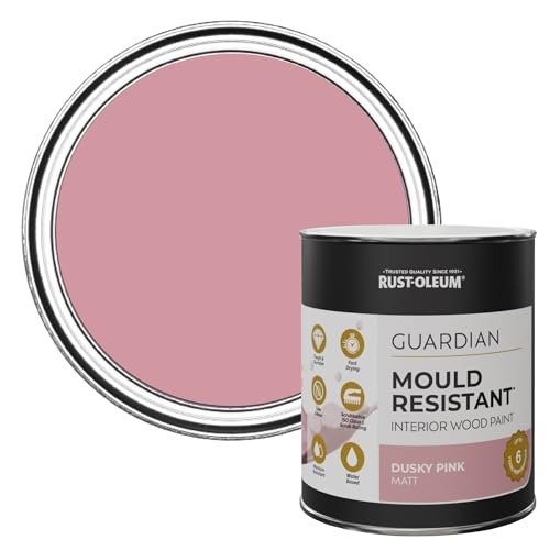 Rust-Oleum Pink Guardian Mould Resistant Interior Wood Paint in Matt Finish - Dusky Pink 750ml