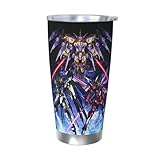機動戦士ガンダム 車載用 マグカップ コーヒーカップ 600ml保温保冷カップ ストローと蓋付き 大容量 持ち運びに便利 そのまま飲める 可愛くておしゃれ アウトドア 釣り キャンプなどにも最適 Without Straw