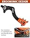 JFG RACING Dirt Bike Rear Brake Foot Pedal,CNC Foldable Motorcycle Foot Brake Lever for SXS XC-F XC-W EXC-F XCF-W SXS-F EXC XCR-W 125 150 250 300 450 530 Orange
