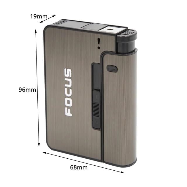 Focus Pioneer YH001 Automatic Cigarette Case Holder Box with Portable Lighter I Suitable for 08 pcs 84mm Long King Size Cigarettes (Random Color): Buy 
