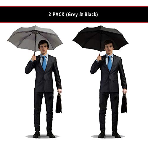 Image of SIEPASA Umbrella for Men - Automatic Large Size Foldable Umbrella with Travel Cover for Man and women - 3 fold Windproof umbrella
