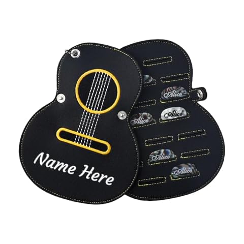 Personalized Custom Name Leather Guitar Pick Holder Box,Pick Case,Pick Storage Bag Gift for Guitar Player Cover