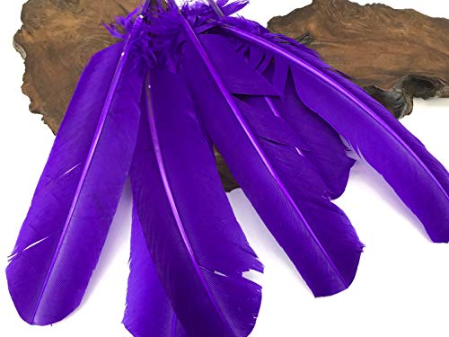 1/4 Lb - Purple Turkey Tom Rounds Secondary Wing Quill Wholesale Feathers (Bulk) Carnival, Fletching Craft Supply | Moonlight Feather #TOP3