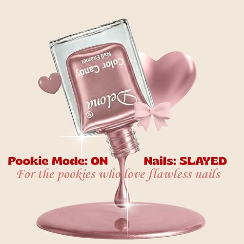 Image of Delona Nail Paint Combo Pack of 4 for Indian Skin Tones I Quick Drying Nail Polish, Glossy Pink Nude Nail Kit I Highly Pigmented & Long Lasting Enamel I Chip Resistance 10ml Each - Gift Set for Women