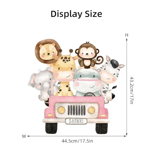 Adorable vinilos safari con animales infantiles miniatura 2