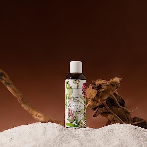 Image of Secret Blue Lilly hair oil - 100% natural ingredients | Boosts hair growth | Increases length & volume | Smooth manageble hair | 100ml