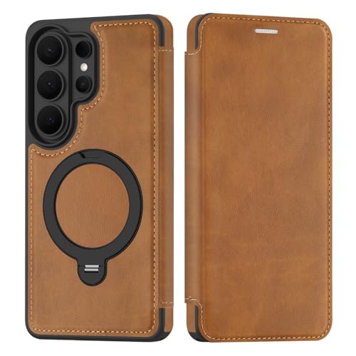 For Galaxy A15 �p �P�[�X �蒠�^ ���z�^ Magsafe�Ή� ��]�X�^���h �c�����Ή� ���U�[ �J�[�h�|�P�b�g�t�� �T���X �M�����N�V�[A15 �蒠�^�P�[�X�p �g�уJ�o�[ �}�O�Z�[�t�Ή� �J�[�h���[ �X�^���h�@�\ RFID�u���b�L���O �}�O