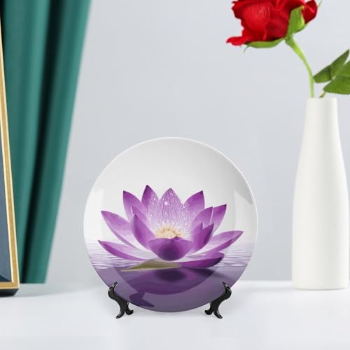 Plato decorativo de cerámica Bone China de 6 pulgadas blanco miniatura 6