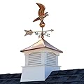 18" Square Coventry Vinyl Cupola with Eagle Weathervane by Good Directions