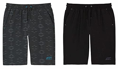 Short hybride garçon séchage rapide stretch lot de 2 noir gris