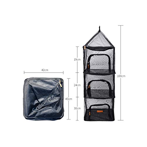 BESPORTBLE Camping Net Seca 1Pc Enforcamento Dobrável Rack de Secagem Ao Ar Livre 4 Camadas Com Zípe