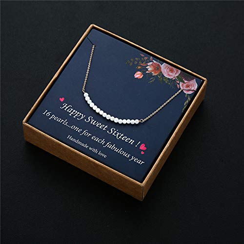 Birthday Gifts for Women Necklace - Pearl Pendant Necklace Gifts Happy Birthday Jewelry3