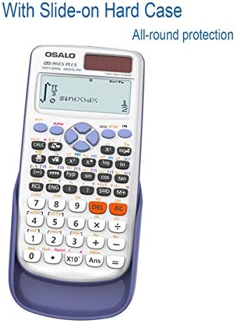 OSALO Scientific Calculator 417 Function 2 Line 10+2 Digits Written Display Solar Scientific Calculator (OS 991ES Plus)