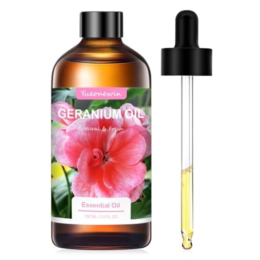 Aceite de Geranio 100 ml, Aceite Puro de Geranio - Aceites Esenciales para Difusor, Aromaterapia, Masaje, DIY, Elaboración de Velas, Baño - Regalo Ideal para Mujeres en Navidad