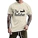 Camiseta Informal de Verano con Estampado de para Hombre, Blusa de Manga Corta con Cuello Redondo, Camiseta Sudadera Hombre Oferta Flash