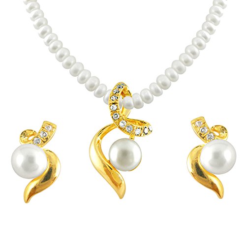 Sri Jagdamba Pearls Dealer Freshwater White AbhaPearl Pendant Nec...