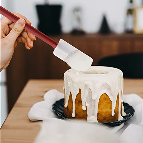 Commercial Silicone Spatula Set of 2, High Heat Resistant Silicone Scrapers 16 Inches, Commercial Spatula for Cooking, Rubber Spatula Set Resistant to 500℉ (2 Scrapers 16"/L) by masteymoh - Used condition - Image 5