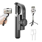 Estabilizador Gimbal Para Celular - Suporte Tripé Preto Vertical Profissional De Câmera, Smartphone - Ideal Para Tirar Fotos e Gravar Vídeos