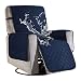 Sesselschoner für Fernsehsessel Relaxsessel Sesselüberwürfe Relaxsessel Anti-Rutsch Wasserdicht 1 Sitzer Rot Sofa überzug Schutzbezug mit Taschen and Feste Elastische (Size:63cm seat,Color:Navy blau)