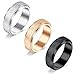 MODRSA Fidget Band Ringe Set Titan Anti-Angst Spinner Ringe für Frauen Männer Ring Damen Stress Ringe Roller Ringe zum Stressabbauen Hochzeitsversprechen Größe 20