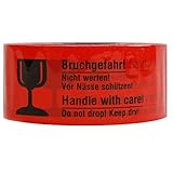 1 Rolle Bruchgefahr activaTape PP- Klebeband Paketband 48mm x 66lfm
