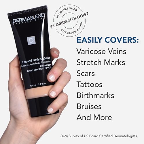 Image of Dermablend Leg & Body Makeup Foundation SPF 25, 45W, 3.4 fl oz