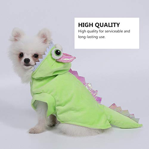 UKCOCO Traje Do Animal de Estimação Do Dia Das Bruxas Design de Dinossauro Roupas de Cachorro Macacã
