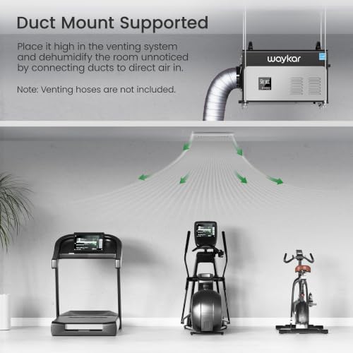 Image of Waykar 130 Pints Energy Star Commercial Dehumidifier with Pump and Drain Hose for Crawl Spaces, Basements, Ducted Industrial Use, and Water Damage Unit - 5-Year Quality Coverage