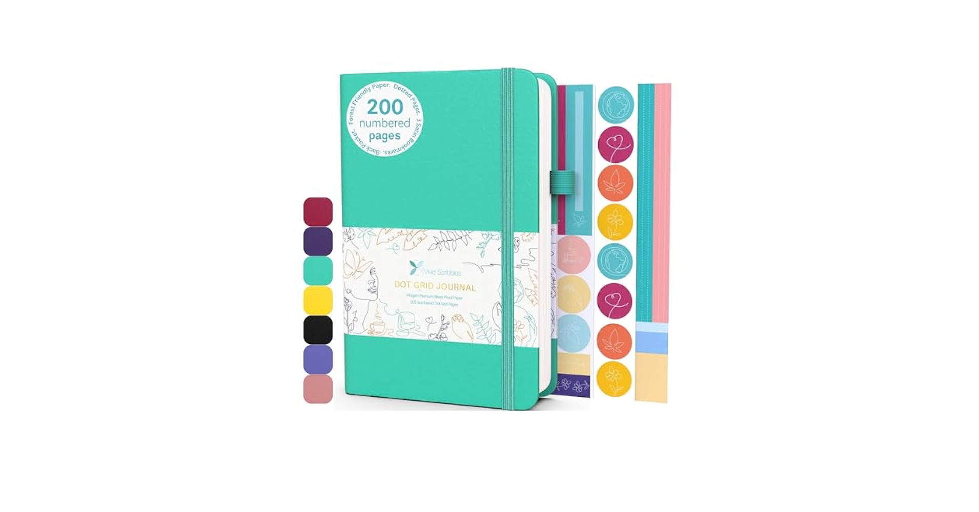 Amazon.com : Vivid Scribbles Dotted Journal – 140gsm Bleed