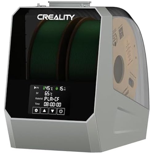 Creality Space Pi Filament Dryer Plus, 2 Spools Filament Storage Box, Double 360° Heating Drying with Fan&Touch Screen, 3D Printer Filament Spool Holder, Dehydrator 1.75/2.85/3mm PLA PETG ABS TPU