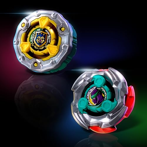 Image of Beyblade X Sneak Attack Battle Set with Beystadium Arena, Rampart Aegis GB & Cutter Shinobi LF, 2 Right-Spinning Takara Tomy Battling Tops Game Toys, 2 Launchers, Ages 8+