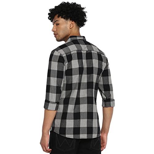 Image of Wrangler White Striped Regular Fit Shirt