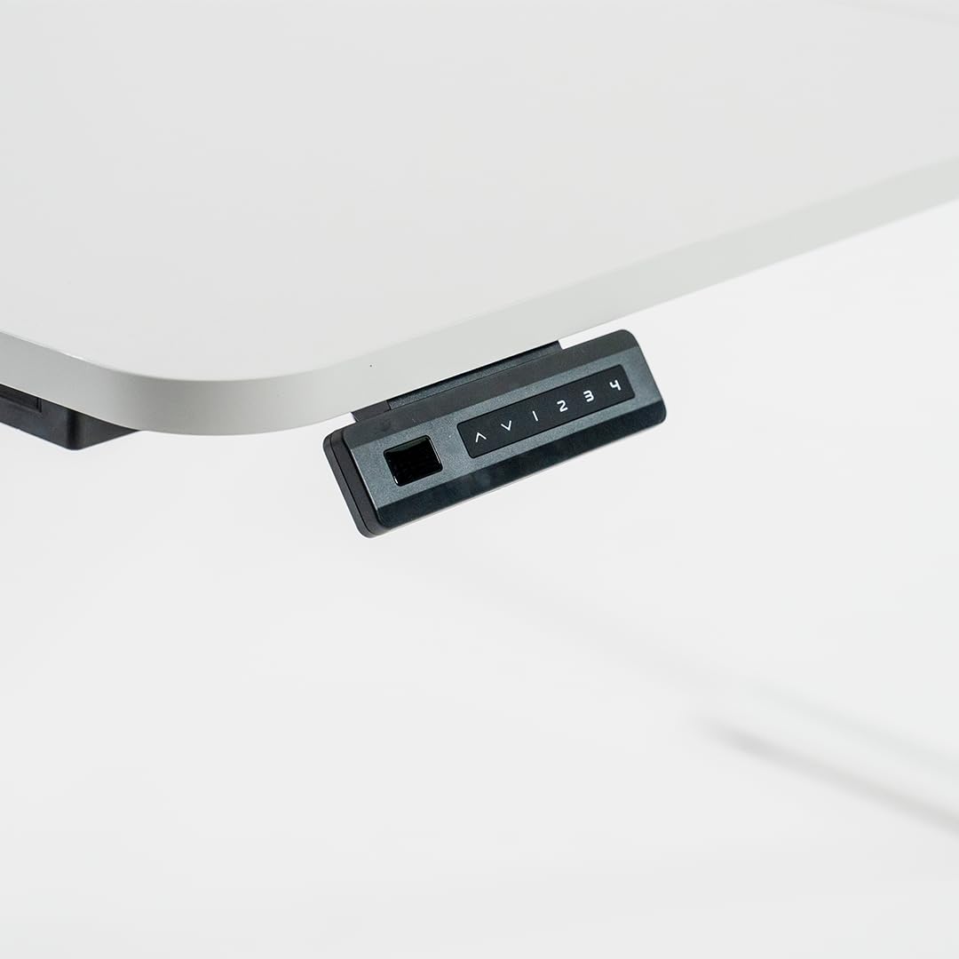 Entry Gaming Tisch – Elektrisch höhenverstellbarer Gaming Schreibtisch und PC Tisch – Ergonomischer Gaming Desk für Gamer – Weiß, 120 x 70 cm - Gamingtisch