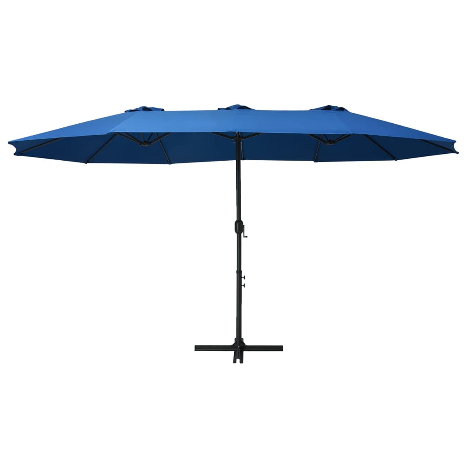 Homgoday Sombrilla de jardín con Palo de Aluminio Azul 460x270 cm Sombrilla de Jardín,Protección UV Sombrilla Jardín Grande Orientable Jardín Parasol Balcón