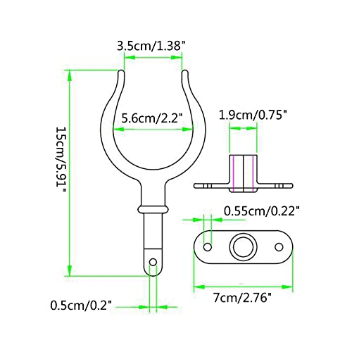 Rowlock marine pour fixation de rames de bateau et dinghy - 3