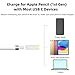 Jadebones USB-C to Pencil 1st Gen Adapter Only for Apple iPad 10th/11th A16 2025 Generation, USB C to Pencil Charging Adapter Connector, Support Charging & Connection (White)