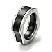 Produktbild Monomania Herren-Ring Edelstahl schwarz Gr. 48 (15.3) 25621-48